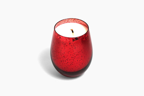 Image of Red/Gold-Decor-Glass-Candle-Sanibel-Soap